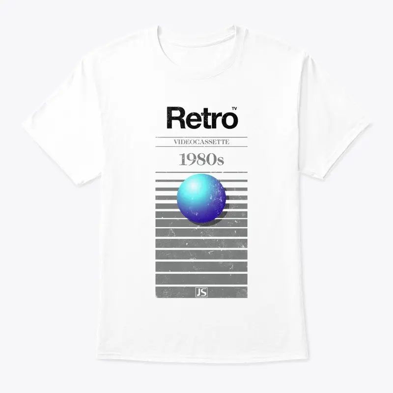 Jaboody Retro VHS 1980s Ball WHITE Tee