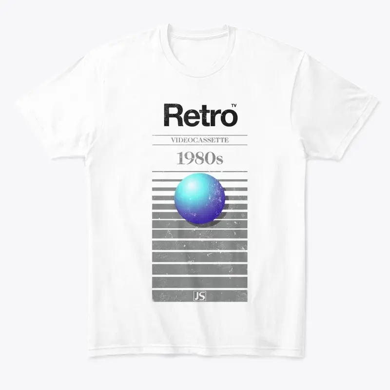 Jaboody Retro VHS 1980s Ball WHITE Tee