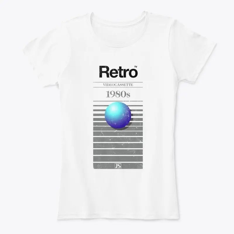 Jaboody Retro VHS 1980s Ball WHITE Tee