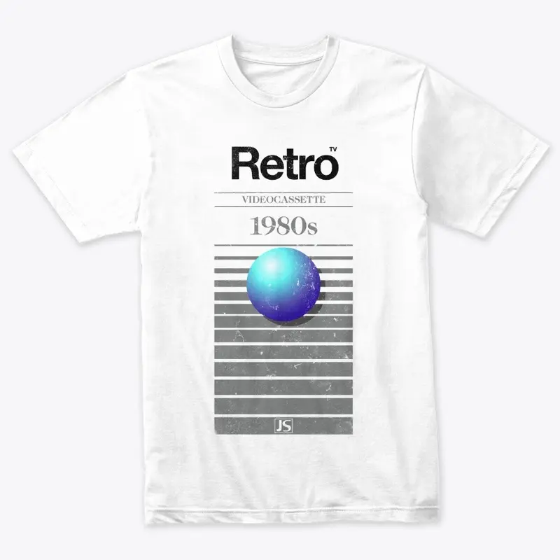 Jaboody Retro VHS 1980s Ball WHITE Tee