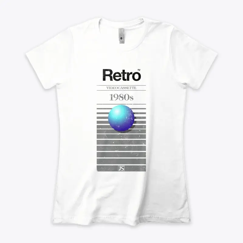 Jaboody Retro VHS 1980s Ball WHITE Tee